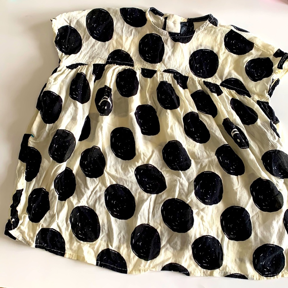 Girls Bitz Kids Black White Shirt Dress 18-24M